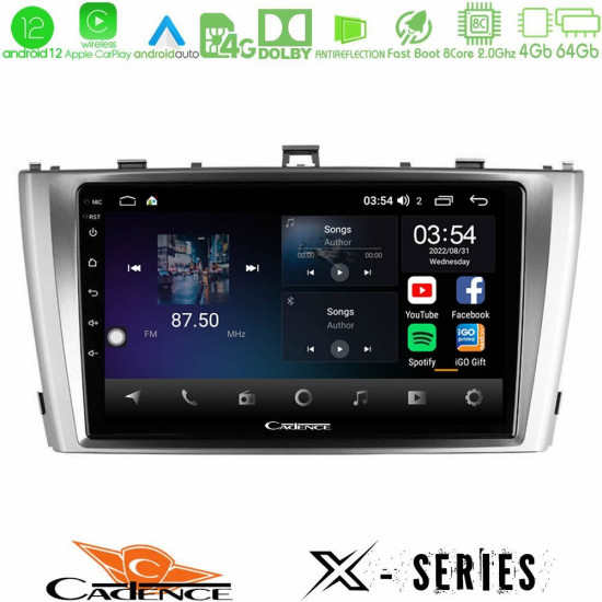 Cadence X Series Toyota Avensis T27 8core Android12 4+64GB Navigation Multimedia Tablet 9 Cadence X Series Toyota Avensis T27 8core Android12 4+64GB Navigation Multimedia Tablet 9