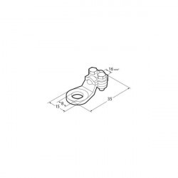 ΑΚΡΟΔΕΚΤΕΣ ΚΑΛΩΔΙΩΝ ΜΠΑΤΑΡΙΑΣ 16mm²  ΜΕ ΤΡΥΠΑ 8mm ΜΕ ΠΛΑΚΑ ΣΥΣΦΙΞΗΣ 2ΤΕΜ
