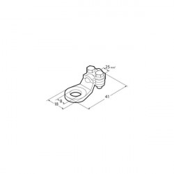 ΑΚΡΟΔΕΚΤΕΣ ΚΑΛΩΔΙΩΝ ΜΠΑΤΑΡΙΑΣ 25mm²  ΜΕ ΤΡΥΠΑ 8mm ΜΕ ΠΛΑΚΑ ΣΥΣΦΙΞΗΣ 2ΤΕΜ