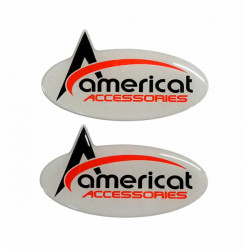 Americat ΔΙΑΦΗΜΙΣΤΙΚΑ ΑΥΤΟΚΟΛΛΗΤΑ AMERICAT ΓΚΡΙ 2ΤΕΜ.