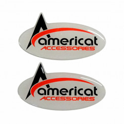 Americat ΔΙΑΦΗΜΙΣΤΙΚΑ ΑΥΤΟΚΟΛΛΗΤΑ AMERICAT ΓΚΡΙ 2ΤΕΜ.