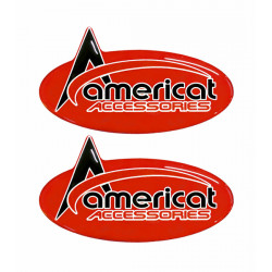 Americat ΔΙΑΦΗΜΙΣΤΙΚΑ ΑΥΤΟΚΟΛΛΗΤΑ AMERICAT ΚΟΚΚΙΝΟ 2ΤΕΜ.