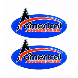 Americat ΔΙΑΦΗΜΙΣΤΙΚΑ ΑΥΤΟΚΟΛΛΗΤΑ AMERICAT ΜΠΛΕ 2ΤΕΜ.