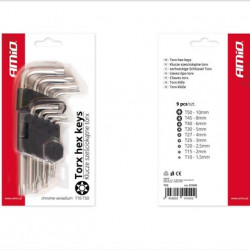 Amio ΑΛΕΝ TORX 9ΤΕΜΑΧΙΩΝ ΚΟΝΤΑ 125mm TKS