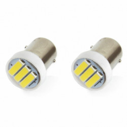Amio BA9S ΛΑΜΠΑΚΙ STANDARD 12V - 0,4W - 5600K - 3 LED (ΛΕΥΚΟ/ΨΥΧΡΟ) - 2 ΤΕΜ.