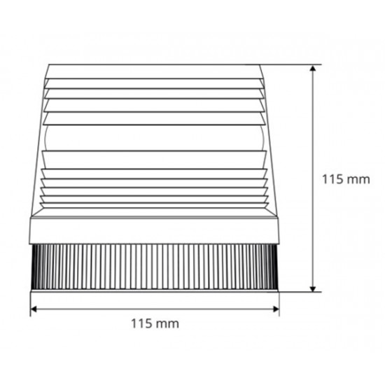 Amio ΦΑΡΟΣ LED 12V - 115 Χ 115mm (ΠΟΡΤΟΚΑΛΙ/ΜΑΓΝΗΤΙΚΗ ΒΑΣΗ)