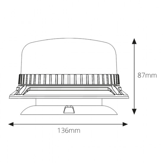 Amio ΦΑΡΟΣ ΜΑΓΝΗΤΙΚΟΣ W03M 12V/24V 36LED ΠΟΡΤΟΚΑΛΙ IP56 136X87mm AMIO