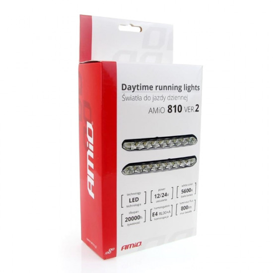 Amio ΦΩΤΑ ΗΜΕΡΑΣ DRL 12/24V 7W 20LED(0,35W ANA LED) 185x20x40mm 2ΤΕΜ