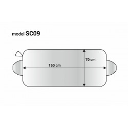 Amio ΗΛΙΟΠΡΟΣΤΑΣΙΑ ΑΥΤΟΚΙΝΗΤΟΥ UNIVERSAL - 150x70cm (ΑΣΗΜΙ - EPE FOAM)