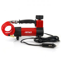 Amio ΚΟΜΠΡΕΣΕΡ ΑΕΡΑ ΕΛΑΣΤΙΚΩΝ ΜΕΤΑΛΛΙΚΟ ACOMP-05 12V 100psi 7bar 28l/min ΜΕ ΦΙΣ ΑΝΑΠΤΗΡΑ -ΚΑΛΩΔΙΟ 300cm