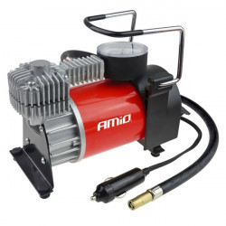 Amio ΚΟΜΠΡΕΣΕΡ ΑΕΡΑ ΜΕΤΑΛΛΙΚΟ 12V 10BAR-150PSI-35L/min ΜΕ ΘΗΚΗ/ΜΑΝΟΜΕΤΡΟ/ΦΙΣ ΑΝΑΠΤΗΡΑ/3 ΑΝΤΑΠΤΟΡΕΣ/ΚΑΛΩΔΙΟ 300 cm