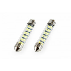 Amio ΛΑΜΠΑΚΙΑ ΠΛΑΦΟΝΙΕΡΑΣ STANDARD FESTOON C5W 41mm - 12V - 0,7W - 5600K - 18LED (ΛΕΥΚΟ/ΨΥΧΡΟ) - 2 ΤΕΜ.