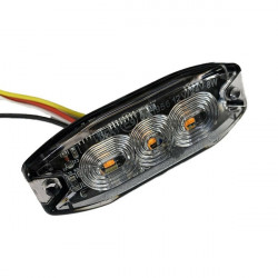 Amio ΣΤΡΟΜΠΟ 12/24V 8x3x0,9cm ΠΟΡΤΟΚΑΛΙ 3LED 9W (3x3W) R65 R10