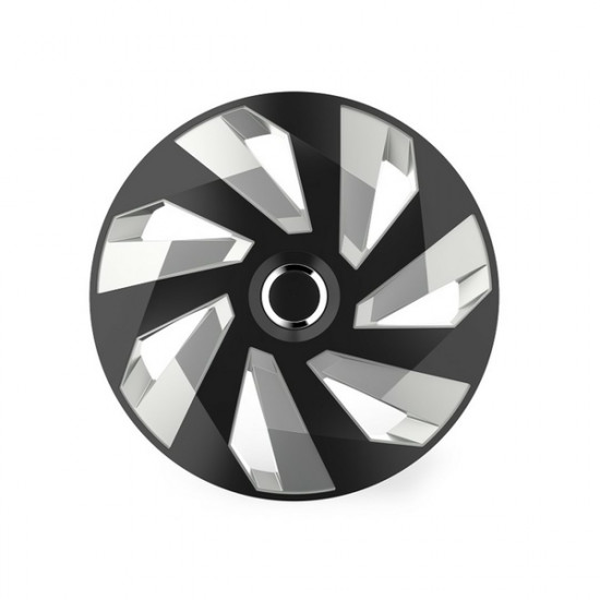 Amio ΤΑΣΙ 14 HUBCAP VECTOR RC SILVER BLACK - 1 ΤΕΜ.