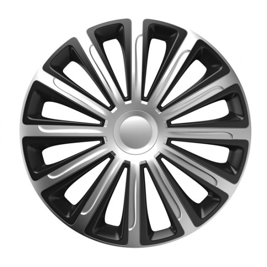 Amio ΤΑΣΙ 16 HUBCAP TREND SILVER BLACK - 1 ΤΕΜ.