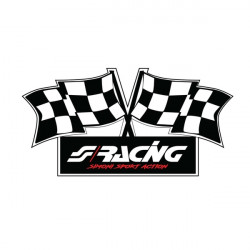 ΑΥΤΟΚΟΛΛΗΤΟ FLAG 100x50mm  -SIMONI RACING - 1 TEM.