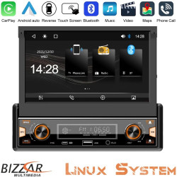 Bizzar 1DIN Deck Multimedia Deckless 7 με Carplay/AndroidAuto CA-80CPW