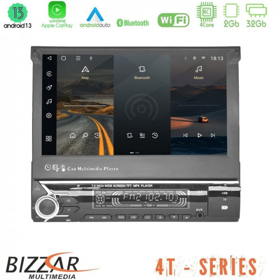 Bizzar 1Din Deckless 4T Series 4Core Android 13 2+32GB Navigation Multimedia 7 (Αναδιπλούμενο) Bizzar 1Din Deckless 4T Series 4Core Android 13 2+32GB Navigation Multimedia 7 (Αναδιπλούμενο)