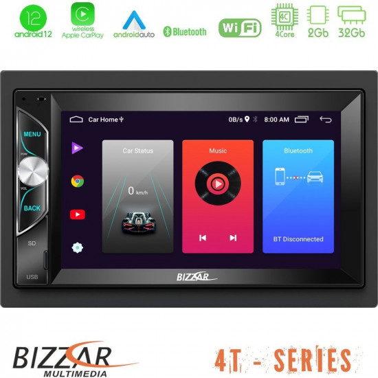 Bizzar 2DIN Deck 4core Android12 2+32GB Navigation Multimedia Deckless 6.5 με Carplay/AndroidAuto Bizzar 2DIN Deck 4core Android12 2+32GB Navigation Multimedia Deckless 6.5 με Carplay/AndroidAuto