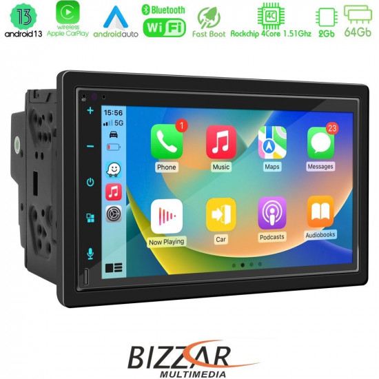 Bizzar 2DIN Deck 4core Android13 4+32GB Navigation Multimedia Deckless 6.9 με Carplay/AndroidAuto Bizzar 2DIN Deck 4core Android13 4+32GB Navigation Multimedia Deckless 6.9 με Carplay/AndroidAuto