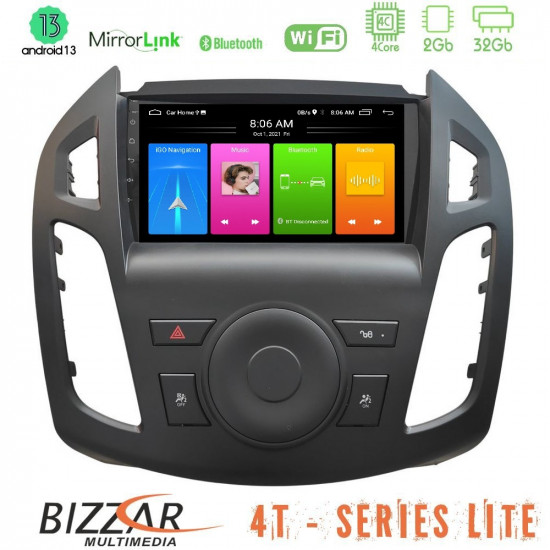 Bizzar 4T Series Ford Transit Connect 4Core Android13 2+32GB Navigation Multimedia Tablet 9