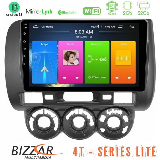 Bizzar 4T Series Honda Jazz 2002-2008 (Manual A/C) 4Core Android13 2+32GB Navigation Multimedia Tablet 9 Bizzar 4T Series Honda Jazz 2002-2008 (Manual A/C) 4Core Android13 2+32GB Navigation Multimedia Tablet 9