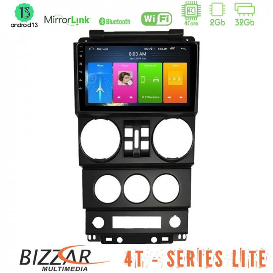 Bizzar 4T Series Jeep Wrangler 2008-2010 4Core Android13 2+32GB Navigation Multimedia Tablet 9 Bizzar 4T Series Jeep Wrangler 2008-2010 4Core Android13 2+32GB Navigation Multimedia Tablet 9