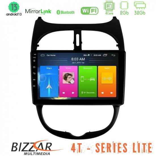 Bizzar 4T Series Peugeot 206 4Core Android13 2+32GB Navigation Multimedia Tablet 9 Bizzar 4T Series Peugeot 206 4Core Android13 2+32GB Navigation Multimedia Tablet 9