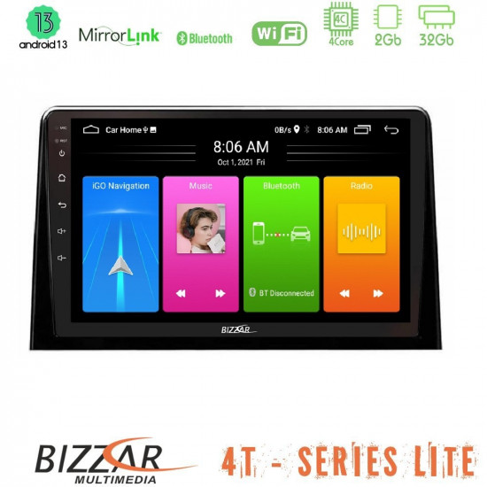 Bizzar 4T Series Peugeot Partner / Citroen Berlingo 2020-> 4Core Android13 2+32GB Navigation Multimedia Tablet 10
