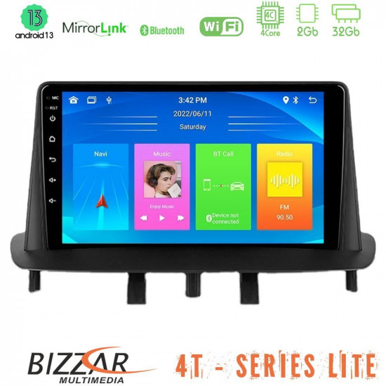 Bizzar 4T Series Renault Megane 3 2009-2013 4Core Android13 2+32GB Navigation Multimedia Tablet 9