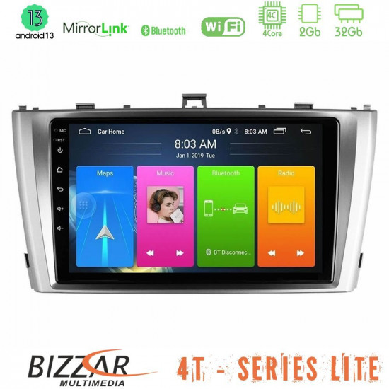 Bizzar 4T Series Toyota Avensis T27 4Core Android13 2+32GB Navigation Multimedia Tablet 9 Bizzar 4T Series Toyota Avensis T27 4Core Android13 2+32GB Navigation Multimedia Tablet 9