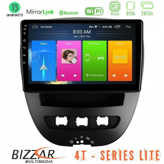 Bizzar 4T Series Toyota Aygo/Citroen C1/Peugeot 107 4Core Android13 2+32GB Navigation Multimedia Tablet 10 Bizzar 4T Series Toyota Aygo/Citroen C1/Peugeot 107 4Core Android13 2+32GB Navigation Multimedia Tablet 10