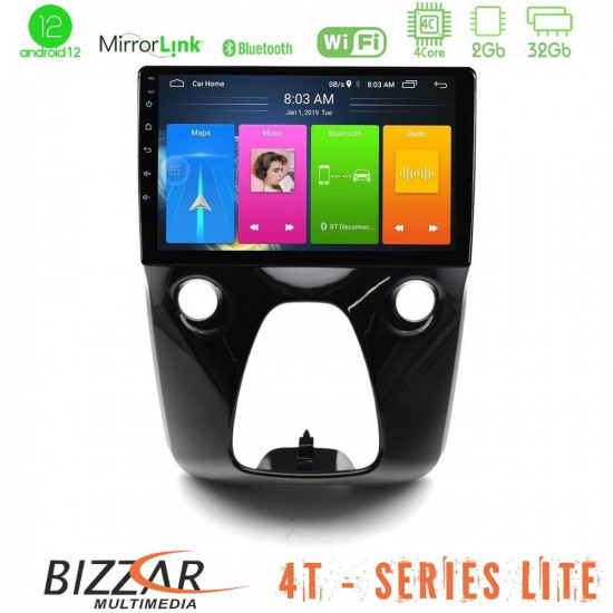 Bizzar 4T Series Toyota Aygo Citroen C1 Peugeot 108 4Core Android13 2+32GB Navigation Multimedia Tablet 10 Bizzar 4T Series Toyota Aygo Citroen C1 Peugeot 108 4Core Android13 2+32GB Navigation Multimedia Tablet 10