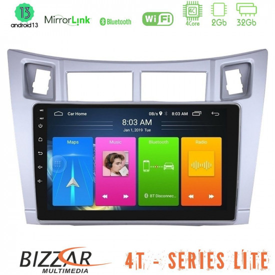 Bizzar 4T Series Toyota Yaris 4Core Android13 2+32GB Navigation Multimedia Tablet 9 (Ασημί Χρώμα) Bizzar 4T Series Toyota Yaris 4Core Android13 2+32GB Navigation Multimedia Tablet 9 (Ασημί Χρώμα)