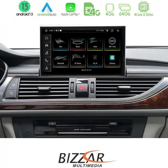 Bizzar Audi A6 2012-2018 Android13 8Core (4+64GB) Navigation Multimedia 8,4? HD OEM Style Bizzar Audi A6 2012-2018 Android13 8Core (4+64GB) Navigation Multimedia 8,4? HD OEM Style