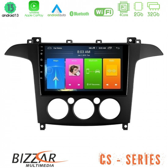 Bizzar CS Series 4Core Android13 2+32GB Ford S-Max 2006-2008 (manual A/C) Navigation Multimedia Tablet 9 Bizzar CS Series 4Core Android13 2+32GB Ford S-Max 2006-2008 (manual A/C) Navigation Multimedia Tablet 9