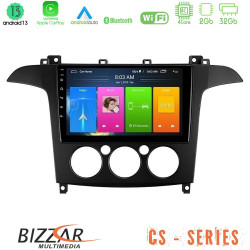 Bizzar CS Series 4Core Android13 2+32GB Ford S-Max 2006-2008 (manual A/C) Navigation Multimedia Tablet 9 Bizzar CS Series 4Core Android13 2+32GB Ford S-Max 2006-2008 (manual A/C) Navigation Multimedia Tablet 9