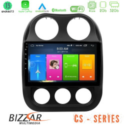 Bizzar CS Series 4Core Android13 2+32GB Jeep Compass 2010-2016 Navigation Multimedia Tablet 10