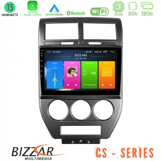 Bizzar CS Series 4Core Android13 2+32GB Jeep Compass/Patriot 2007-2009 Navigation Multimedia Tablet 10 Bizzar CS Series 4Core Android13 2+32GB Jeep Compass/Patriot 2007-2009 Navigation Multimedia Tablet 10