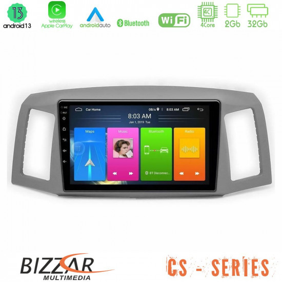 Bizzar CS Series 4Core Android13 2+32GB Jeep Grand Cherokee 2005-2007 Navigation Multimedia Tablet 10 Bizzar CS Series 4Core Android13 2+32GB Jeep Grand Cherokee 2005-2007 Navigation Multimedia Tablet 10