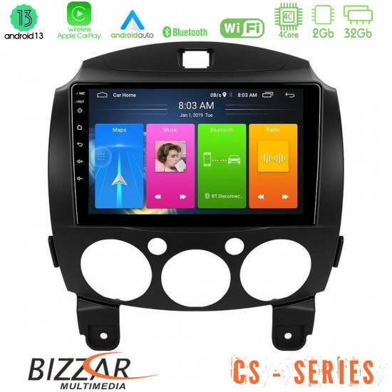 Bizzar CS Series 4Core Android13 2+32GB Mazda 2 2008-2014 Navigation Multimedia Tablet 9 Bizzar CS Series 4Core Android13 2+32GB Mazda 2 2008-2014 Navigation Multimedia Tablet 9