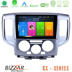 Bizzar CS Series 4Core Android13 2+32GB Nissan NV200 Navigation Multimedia Tablet 9