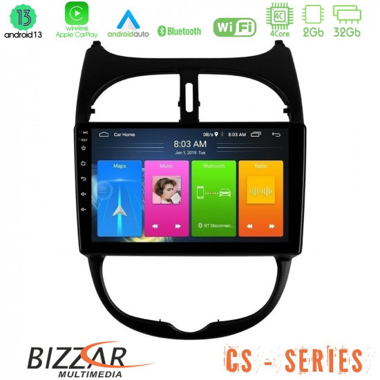 Bizzar CS Series 4Core Android13 2+32GB Peugeot 206 Navigation Multimedia Tablet 9 Bizzar CS Series 4Core Android13 2+32GB Peugeot 206 Navigation Multimedia Tablet 9