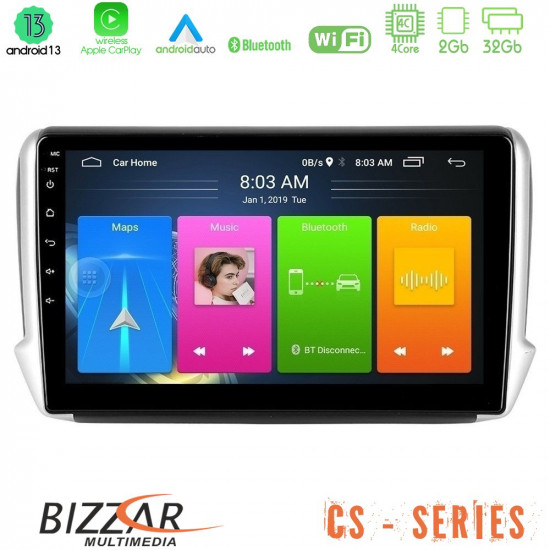 Bizzar CS Series 4Core Android13 2+32GB Peugeot 208/2008 Navigation Multimedia Tablet 10 Bizzar CS Series 4Core Android13 2+32GB Peugeot 208/2008 Navigation Multimedia Tablet 10