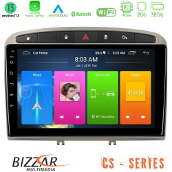 Bizzar CS Series 4Core Android13 2+32GB Peugeot 308/RCZ Navigation Multimedia Tablet 9 (Ασημί Χρώμα)