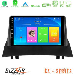 Bizzar CS Series 4Core Android13 2+32GB Renault Megane 2 2002-2008 Navigation Multimedia Tablet 9