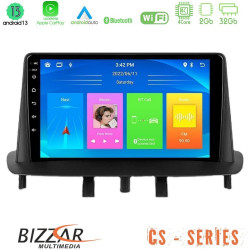 Bizzar CS Series 4Core Android13 2+32GB Renault Megane 3 2009-2013 Navigation Multimedia Tablet 9