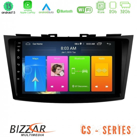Bizzar CS Series 4Core Android13 2+32GB Suzuki Swift 2011-2016 Navigation Multimedia Tablet 9 Bizzar CS Series 4Core Android13 2+32GB Suzuki Swift 2011-2016 Navigation Multimedia Tablet 9