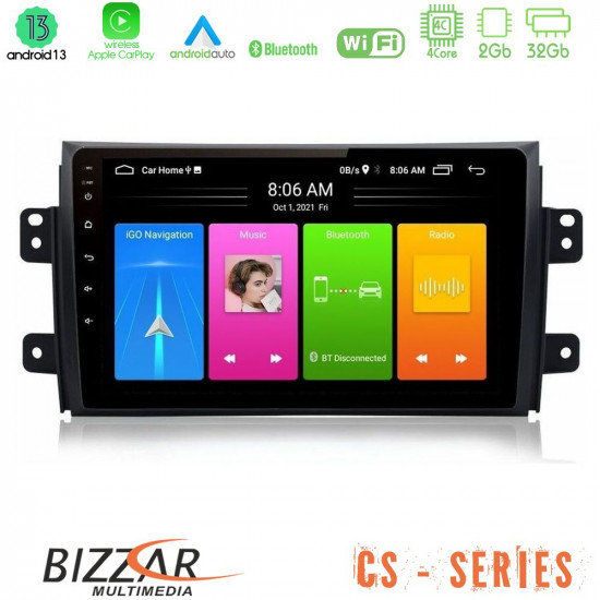 Bizzar CS Series 4Core Android13 2+32GB Suzuki SX4 2006-2014 Fiat Sedici 2006-2014 Navigation Multimedia Tablet 9 Bizzar CS Series 4Core Android13 2+32GB Suzuki SX4 2006-2014 Fiat Sedici 2006-2014 Navigation Multimedia Tablet 9