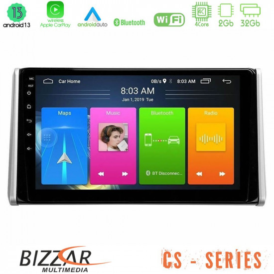 Bizzar CS Series 4Core Android13 2+32GB Toyota RAV4 2019-2023 Navigation Multimedia Tablet 10 Bizzar CS Series 4Core Android13 2+32GB Toyota RAV4 2019-2023 Navigation Multimedia Tablet 10